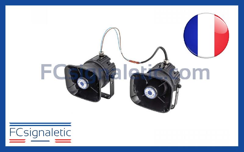 Combiné haut-parleur et sirène Duo MP5 12V multitonalités WAIL, YELP, HILO (US), Bip de recul STANDBY MERCURA 26907-00_0