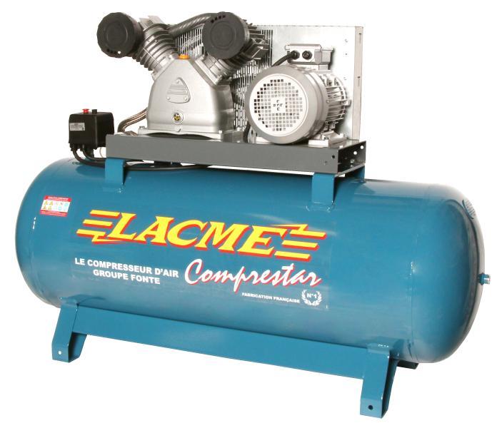Compresseur 270 litres LACMÉ - COMPRESTAR 40V270T - 400V, 7.5 CV, 40 m³/h - Réf. 330459_0