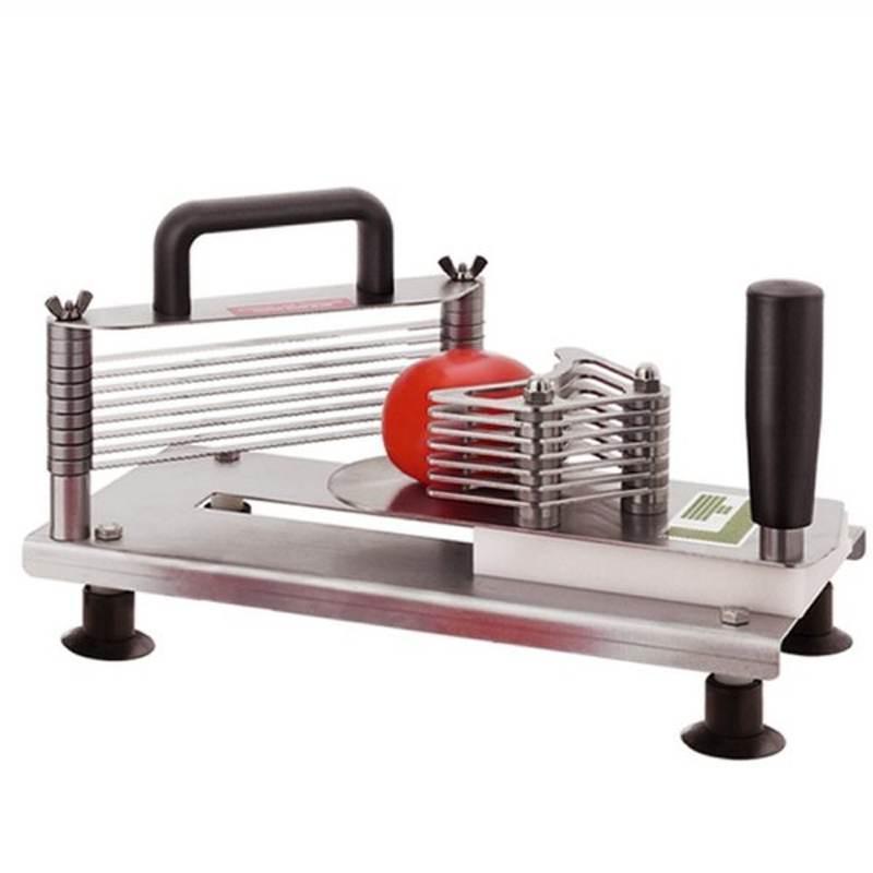 Coupe-tomates rondelle mini 5,5 mm Louis Tellier - inox et PEHD - pour collectivités et fast-food_0