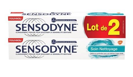 DENTIFRICE SENSODYNE SOIN NETTOYAGE (VENDU PAR 2)