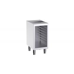 Distform Module Adossé Sans Plan de Travail Profondeur 700mm Acier inoxydable 800x700x700x850mm - 641094744991_0