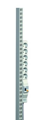 Energy rail 440mm 6 sockets + fault current protection 16A/3_0