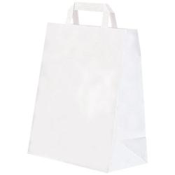 Firplast - Sac cabas kraft blanc 70g/m² 200 x 100 x 280 mm (lot de 250) avec poignées - Réf 3053310015254_0