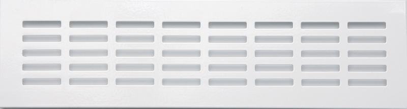 Grille d'aération en aluminium anodisé - l.30 x l.8 cm - pose encastrée et passage double sens_0