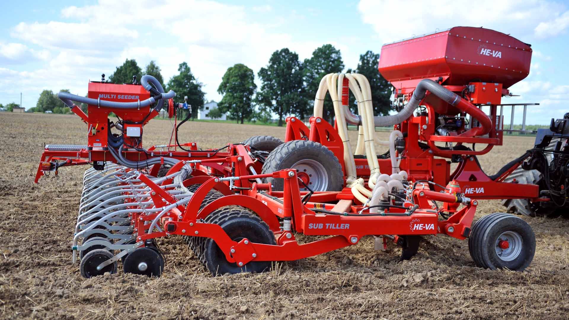 Semis sur chaume - décompacteur agricole HE-VA - 200 à 850 L - ameublissement et semis en un seul passage_0