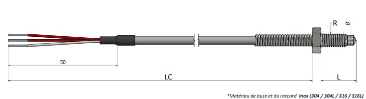Sonde de résistivité PR20 - Buse à résistance de surface - Pt100, Pt500, Pt1000_0