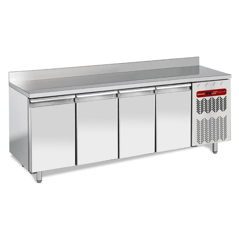 Table de travail refrigeree timbre positive  avec dosseret ventilée 4 portes gn 1/1 550 litres - TG4N/HA-R2_0