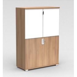 Armoire moyenne avec 4 portes battantes - verre blanc - plusieurs dimensions et coloris disponibles - Mobel Linea_0