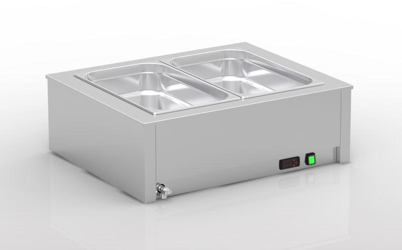 Bain-marie de table professionnel à eau 2xgn1/1 dimensions 790x650x270 - BMMH-2GN_0