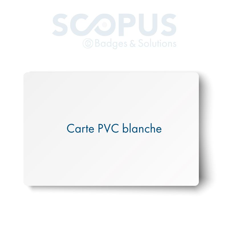 Carte PVC blanche - Laminée premium - Compatible imprimantes thermiques - Scopus_0