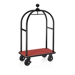 Chariot à Bagages Deluxe Rouge avec Rail Intégré - WAS Germany - rouge inox 4044925118156_0