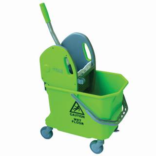 Chariot ProCleaner - Double bac 15L - Presse à mâchoires - Polypropylène recyclable - Adapté HACCP_0