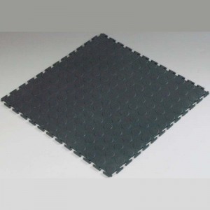 Dalle PVC pastille anthracite - industrie garage - 7mm - RAL 7011 - 500mm x 500mm_0
