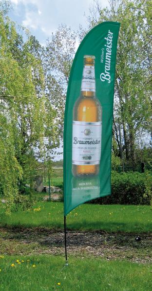 Drapeau publicitaire extérieur Beach't Fly® - 6 tailles disponibles - Structure en forme d'aile_0
