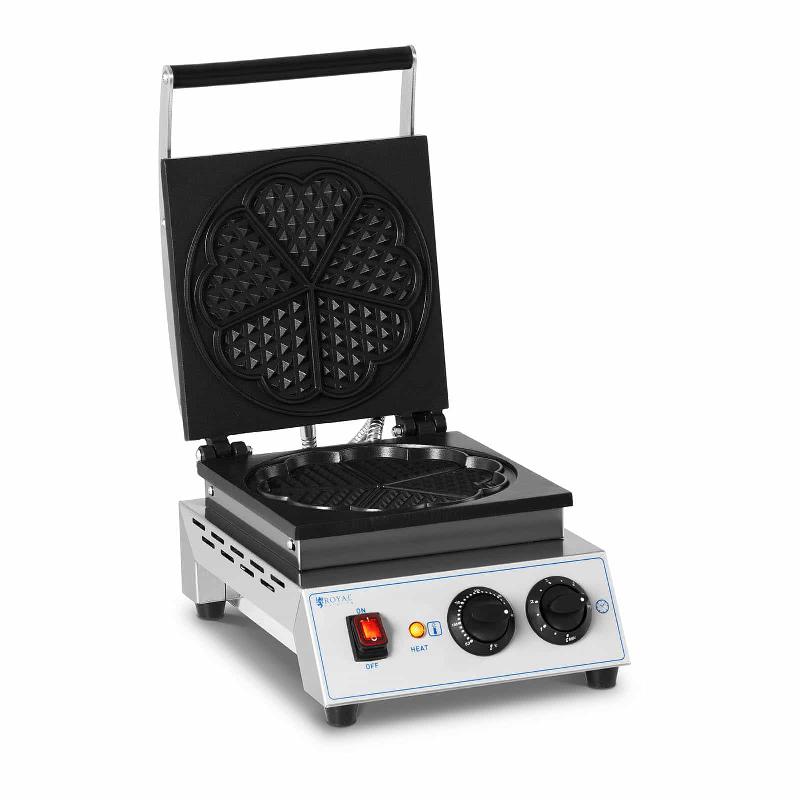 Gaufrier en forme de cœur - 1 500 W - acier inoxydable - professionnel - 14_0004851_0