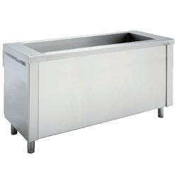 Meuble chauds et bain marie 4 gn 1/1-150 central - 1600x700x850 mm - 2100 W 230/1V - 10984300 Eurast - gris inox 10984300_0