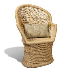 Now's Home - Lot De 2 Fauteuils En Bambou Naturel Avec Deux Coussins Beiges - Bambou 3256390247878_0