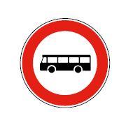 Panneau d'accès interdit aux véhicules de transport en commun - B9f - Signalisation routière_0