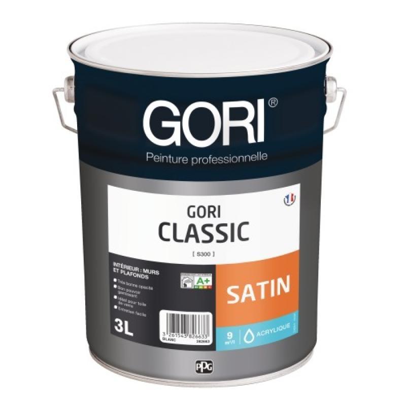 Peinture acrylique murs et plafonds GORI classic satin foncé gris persee bidon de 3l_0