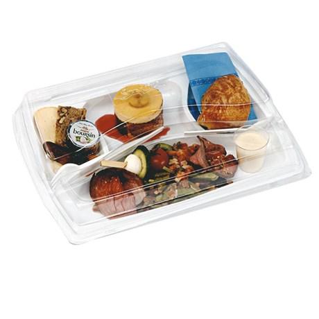 PLATEAU REPAS SOLIA GOLF 4 COMPARTIMENTS BLANC (VENDU PAR 100)