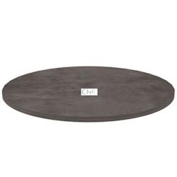 Plateau stratifié gris béton diamétre 70, 24mm, France Mobilier Chr - gris 3760326524426_0