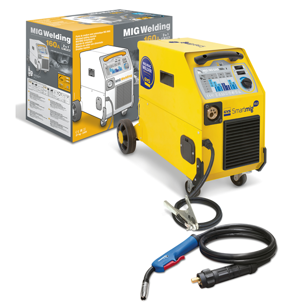 POSTE SOUDURE SMARTMIG 162 230 V MIG/MAG ET NO GAZ AVEC CÂBLE DE MASSE ET TORCHE EURO 2.2 M