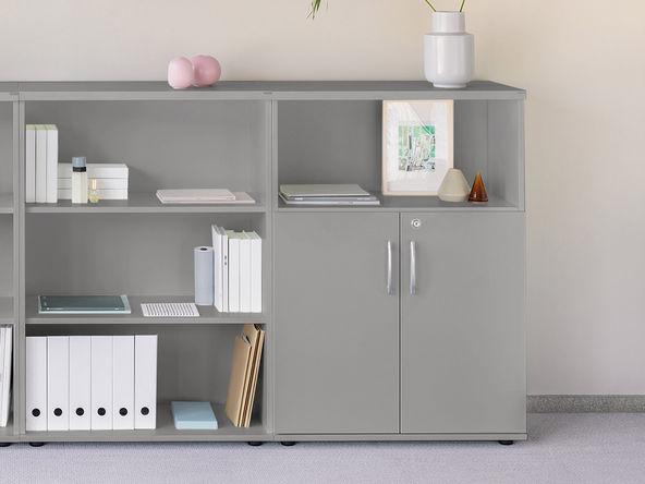 Armoire mi-haute avec niche MDD L80 H113/148_0