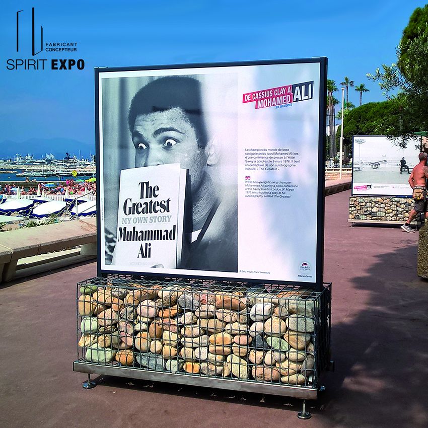 Support exposition extérieur 2 faces gabion_0