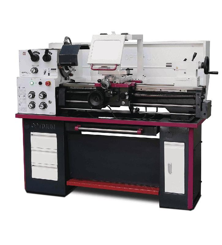 Tour à métaux hauteur des pointes 165 mm entre-pointes 830 mm alésage 38 mm 1,5 kW 400V Optiturn TH3309 400V_0