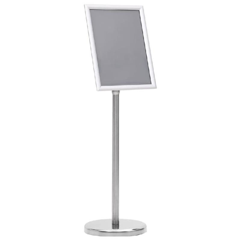 Vidaxl support d'affiche a4 sur pied argenté alliage d'aluminium 51209_0