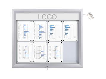 Vitrine d'affichage extérieure - Verre trempé, verrouillable, personnalisable - Formats multiples avec LED_0