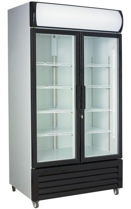 Vitrine réfrigérée murale - 2 portes vitrées - capacité 670 litres - gaz écologique R290 - éclairage LED_0