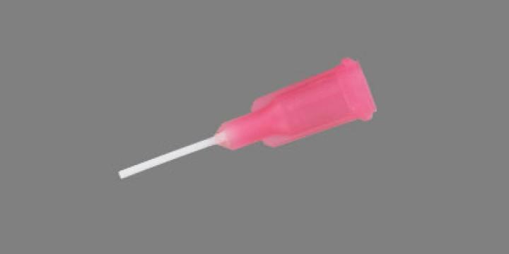 Aiguille flexible - embase luer lock rose - 0,58 mm - longueur 12,7 mm - lot de 50 pièces_0