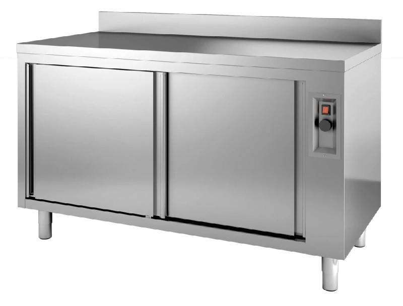 Armoires chauffantes en inox a portes coulissantes prof 1600 x 700mm avec dosseret - 3667470000793_0