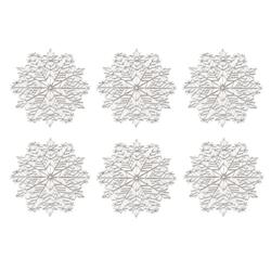 Aulica Dessous De Verre Flocon Argent  - Lot De 6 - 822201_0