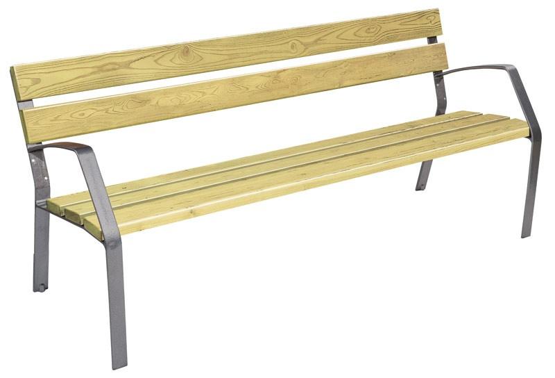 Banc public en bois de pin traité - Collection Modo 180 cm - Certifié FSC_0