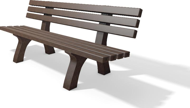 Banc public en plastique recyclé - Trafalgar - deux longueurs disponibles : 150 et 200 cm - Garantie 15 ans_0