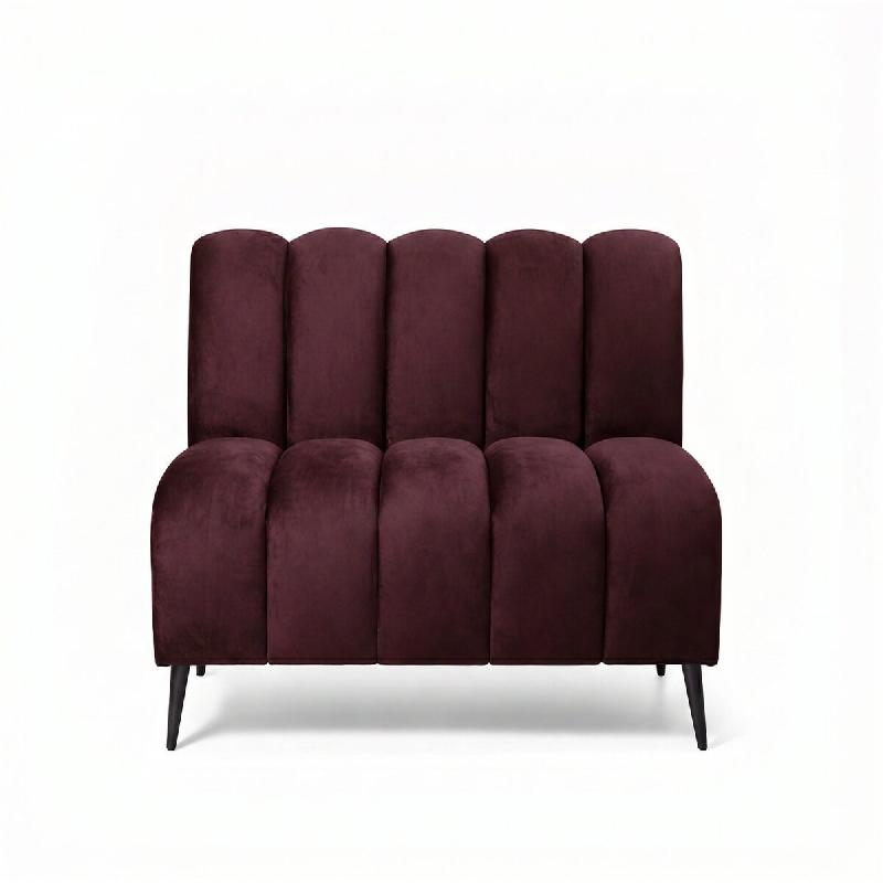 Banquette de restaurant professionnelle CHR Cocoon velours casino bordeaux, 150 cm  France Mobilier CHR - rouge 3760326528608_0