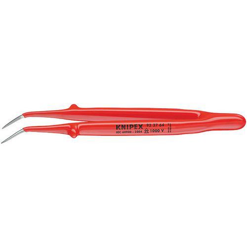 BRUCELLE DE 150MM COUDÉE 45° - ISOLÉE 1000V - POINTUE - ACIER CHROMÉ - KNIPEX