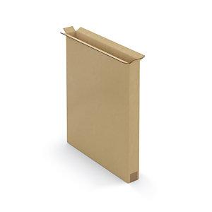 CAISSE CARTON BRUNE DOUBLE CANNELURE RAJA 57X7X67 CM