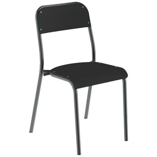 CHAISE ROBOT 4P T6 ASS/DOS NOIR ÉBÈNE PIÈTEMENT TRANSPARENT