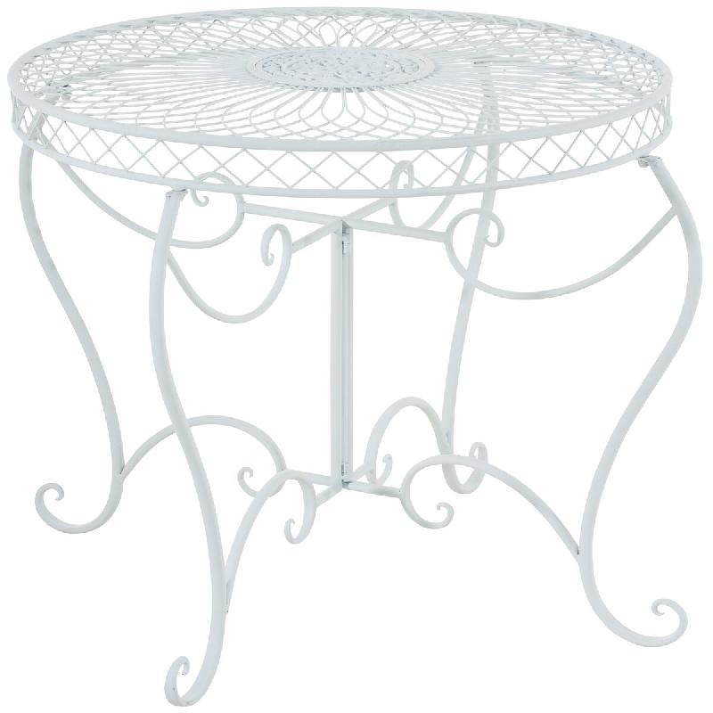 CLP Table de jardin Sheela Blanc - blanc métal 13438002_0