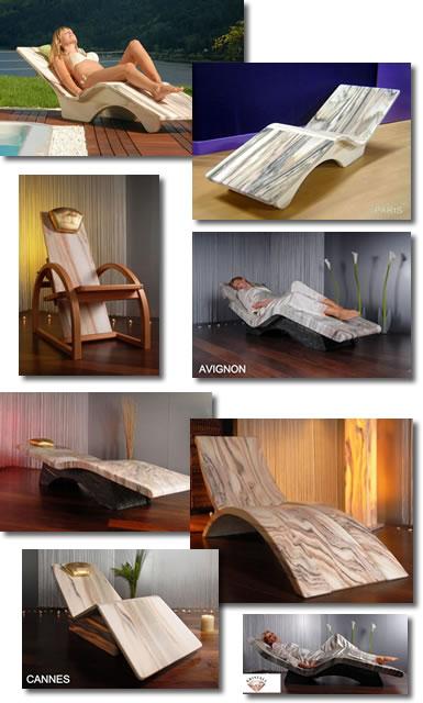 Couchette wellness - marbre chauffé - chaleur infrarouge naturelle - table de massage ou fauteuil de détente_0