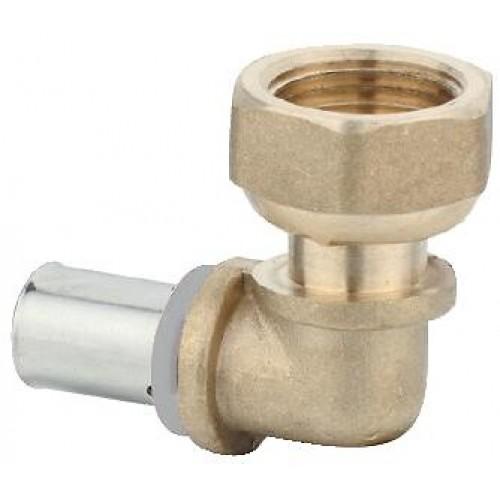 COUDE PER À SERTIR DIAMÈTRE 25 MM AVEC ÉCROU LIBRE À VISSER F20X27 BRICOZOR