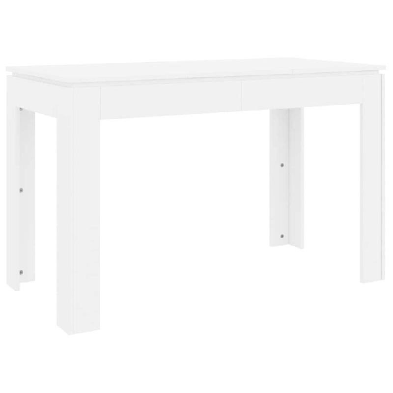 Décoshop26 - Table de salle à manger design simple 120 x 60 x 76 cm bois d'ingénierie blanc DEC036636 - blanc Bois massif 3000261321453_0