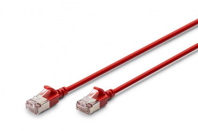 DIGITUS CAT 6A F-FTP Slim Patchkabel, 0,3m, rouge, 0,3 m, rouge - rouge 4016032497875_0