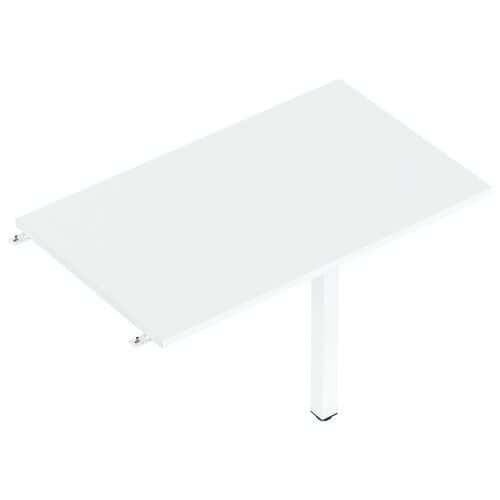 ENIS RETOUR 80 X 60 CM + 1 PIED BLANC PLT. BLANC - MBA
