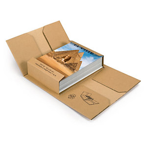 ÉTUI POSTAL CARTON BRUN RENFORCÉ PACPOST 24X18 CM