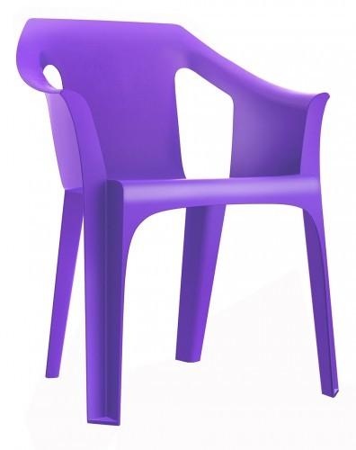 Fauteuil extérieur en plastique ISIS - coloré, robuste et empilable avec protection UV_0