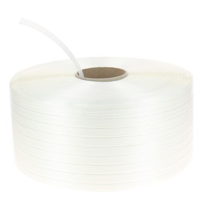 Feuillard textile blanc, largeur 19 mm, longueur 600 m_0